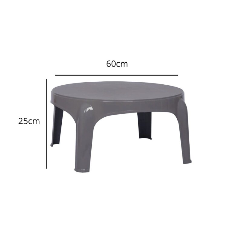 2 Sillones Skarpo + Mesa redonda Puket GRIS