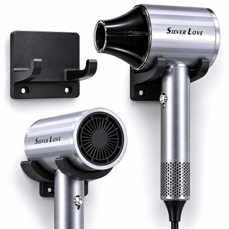 Secador Pelo Silver Love 1300W Bajo Consumo Aire Frío/Calor Plateado