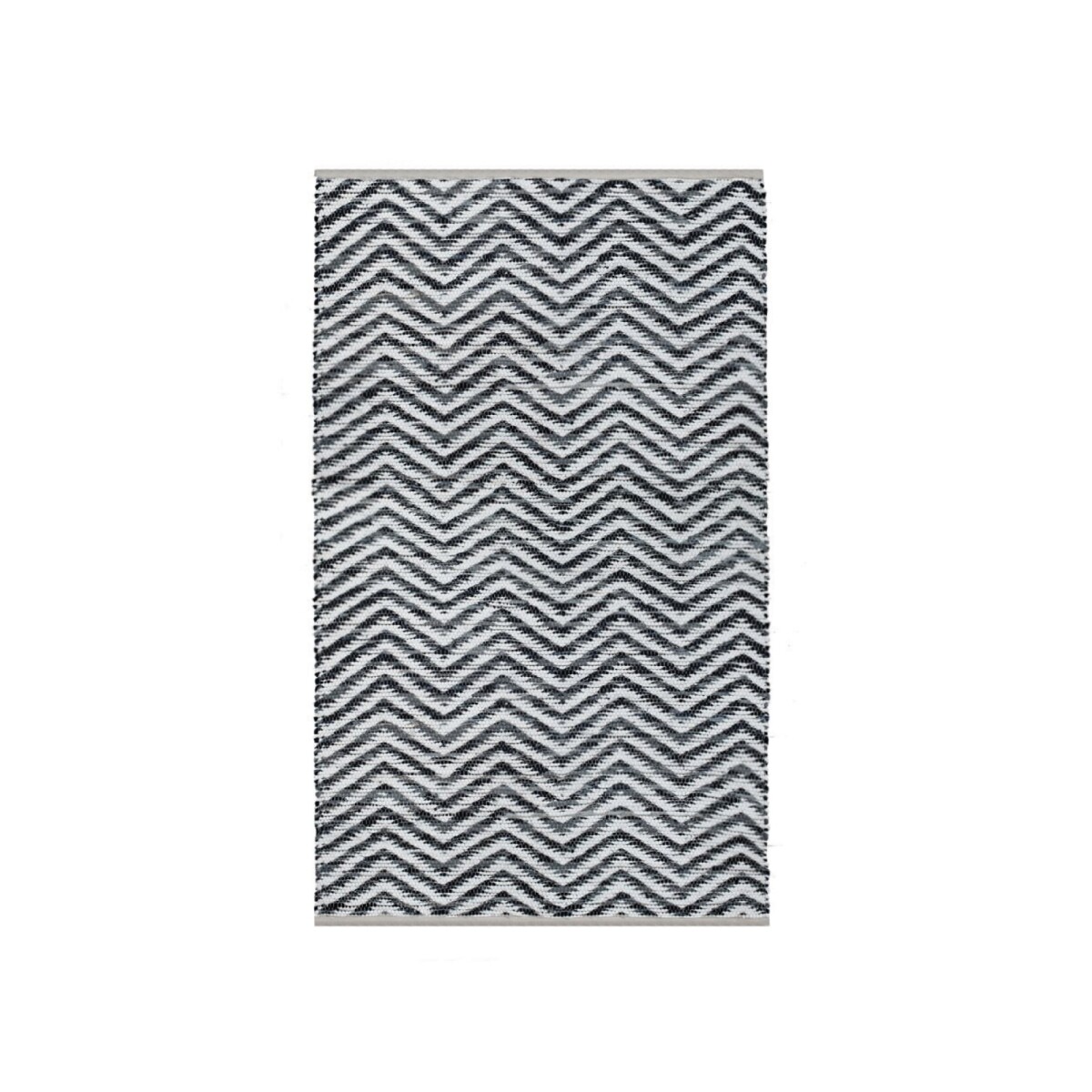ALFOMBRA ZIGZAG 152.5x244CM BLANCO/NEGRO 
