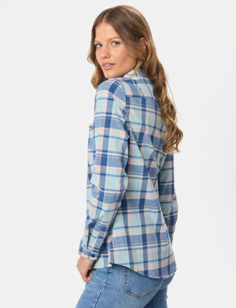 CAMISA A CUADROS Azul