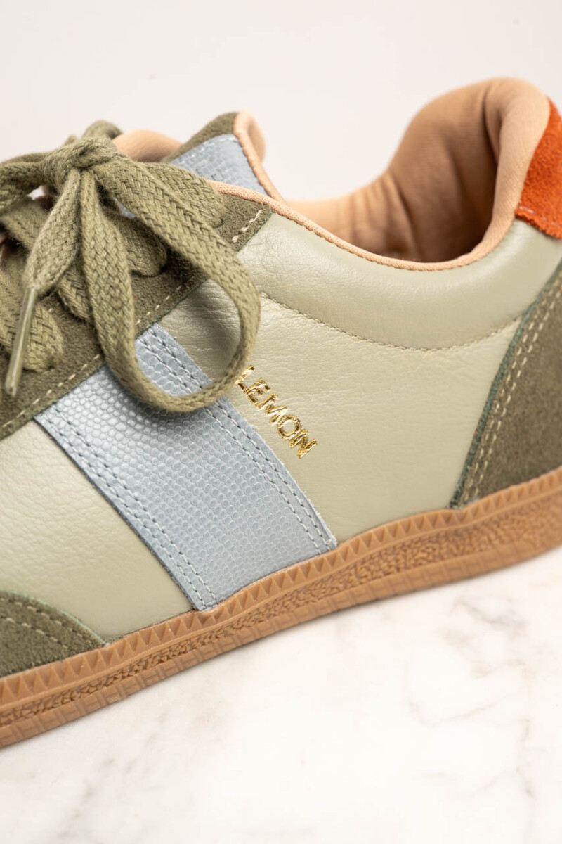 Zapatilla Cuero Combinada Safari