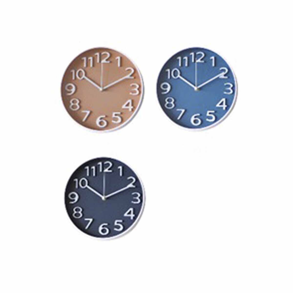 Reloj de pared en varios colores 30 cm 