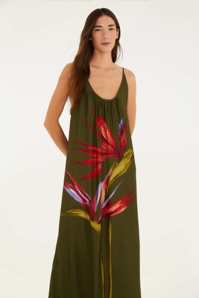 VESTIDO LARGO Verde