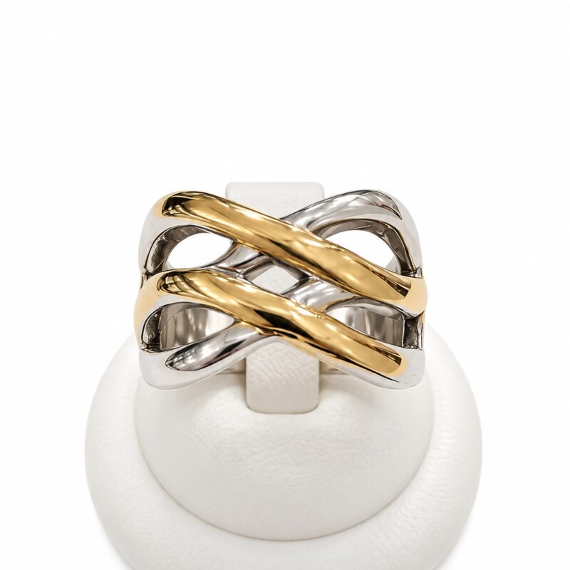Anillo entrelazado combinado Anillo entrelazado combinado