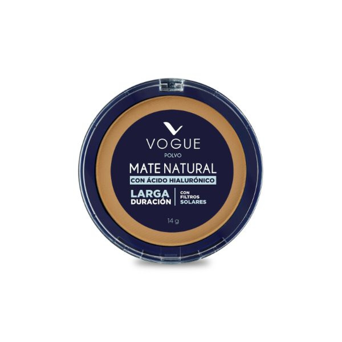 Vogue Polvo Compacto con Ácido Hialurónico Tono Gitano 14gr – Hidratación y Acabado Perfecto