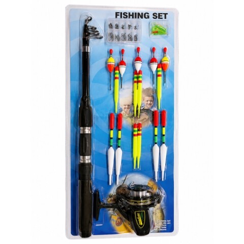 Set de Pesca Caña Telescópica Infantil + Reel + Accesorios Set de Pesca Caña Telescópica Infantil + Reel + Accesorios