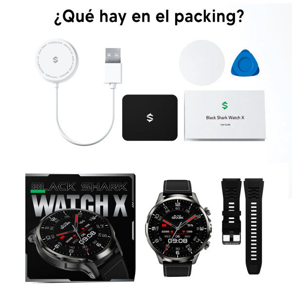 Smartwatch Black Shark Watch X + 2 Correas SW BLACK SHARK WATCH X LTE NEGRO DF