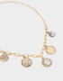 Collares Cortos Metal diferenciado Collar Corto Multi Dijes De Medallones - Combinacion Bicolor
