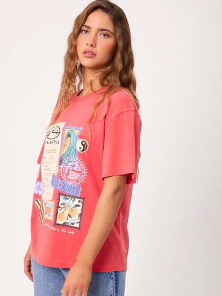 T-SHIRT RUSTY PRETORIA CORAL