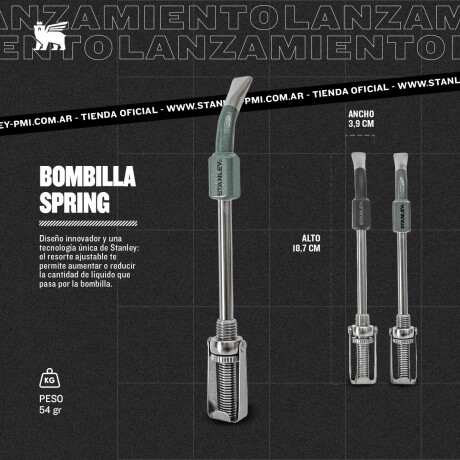 Bombilla Spring con control de flujo - Stanley Verde