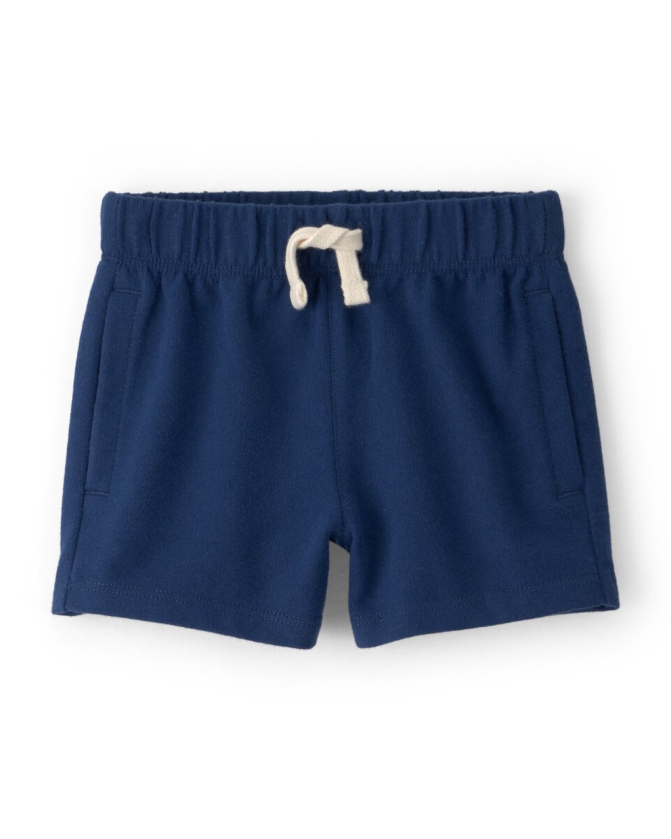 Short de algodón, azul marino 