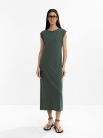 Vestido Midi Liso caqui