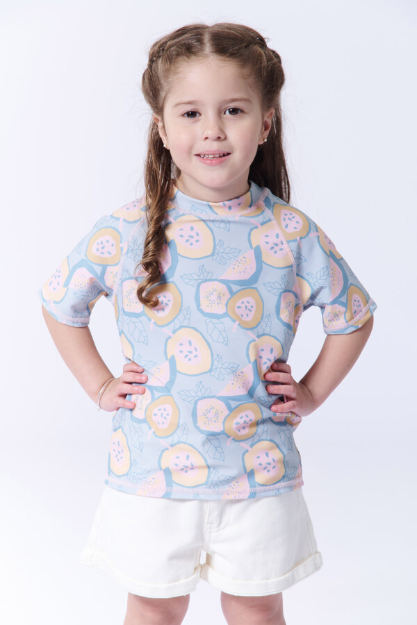 Remera manga corta uv estampa frutas Frutas Verde