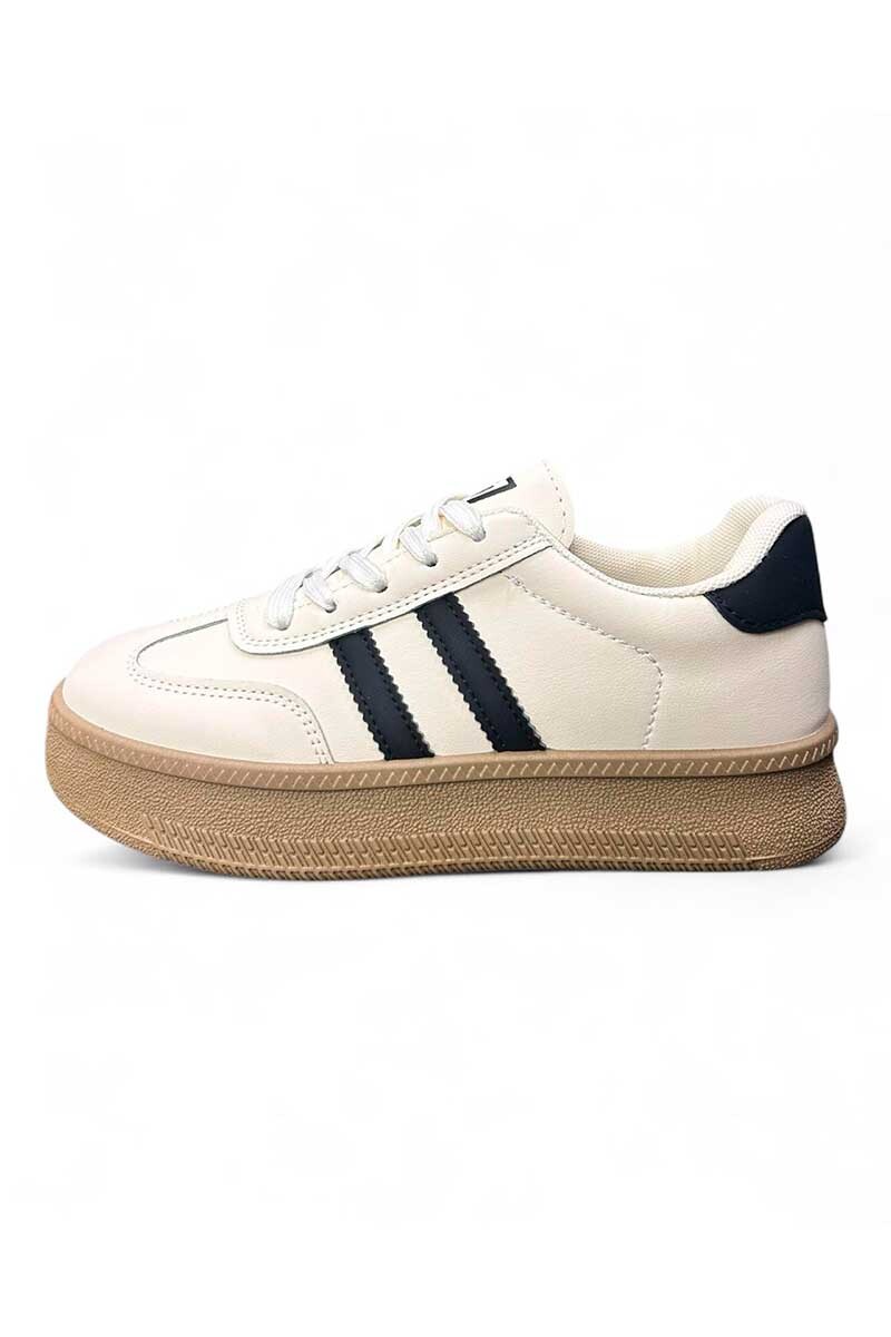 CALZADO DEPORTIVO DOS RAYAS PLATAFORMA Blanco