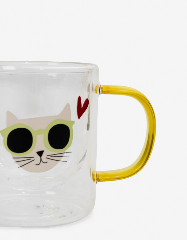 Artículos cocina Taza De Vidrio Estampada - Combinacion Multicolor