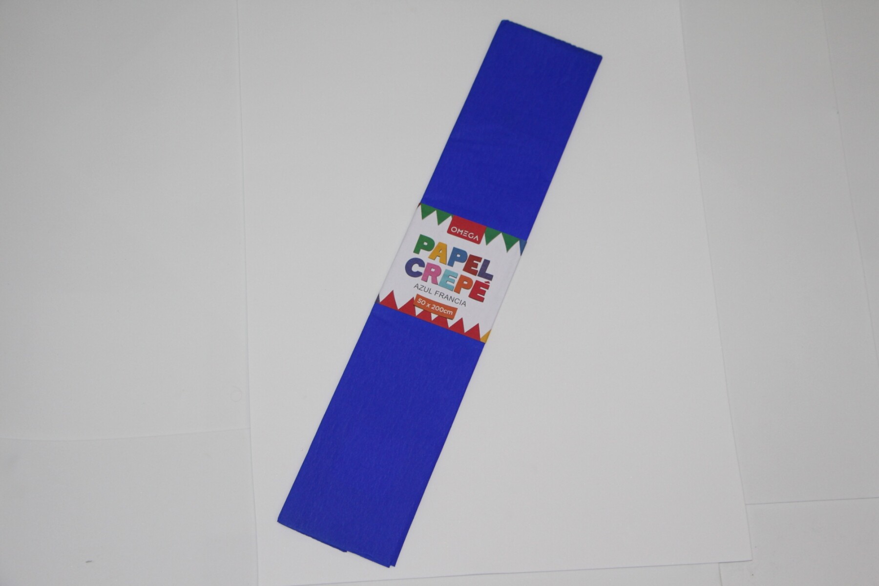 PAPEL CREPE 2MTS.X0.50 - COLOR AZUL FRANCIA 