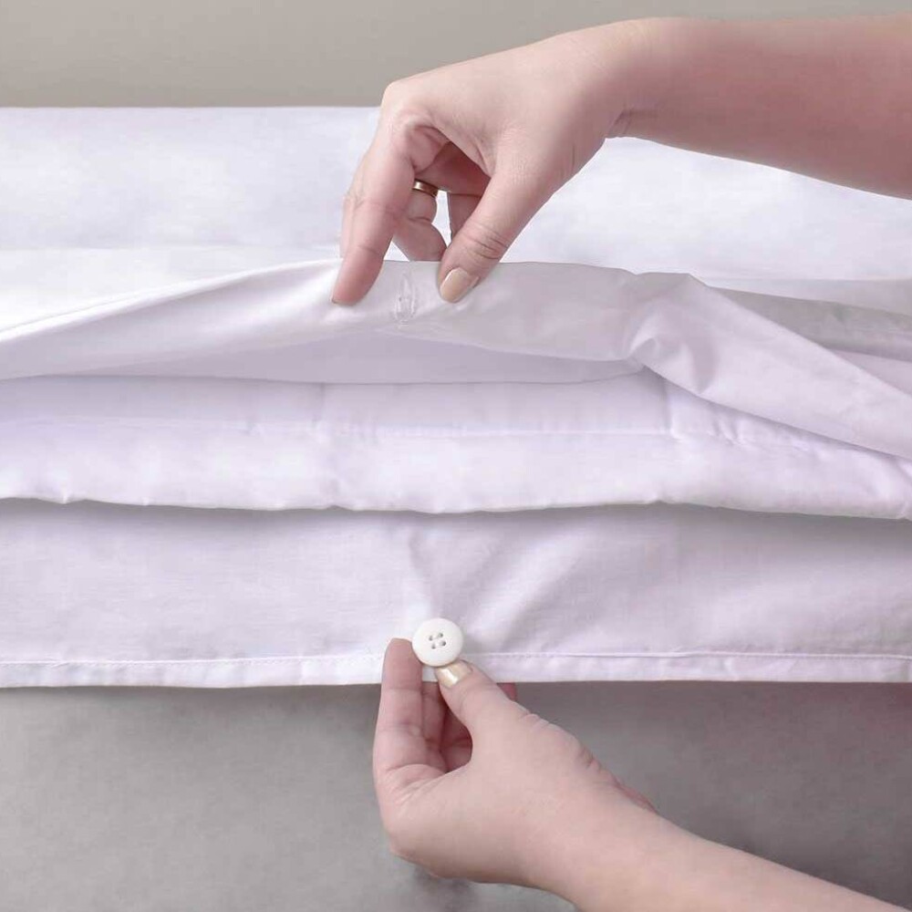Duvet Cover Blanco Con Vivo Blanco 290 x 240 cm