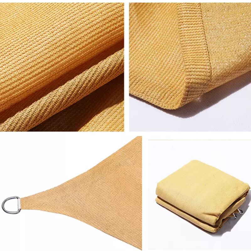 Toldo vela triangulo impermeable 5x5x5 mts BEIGE