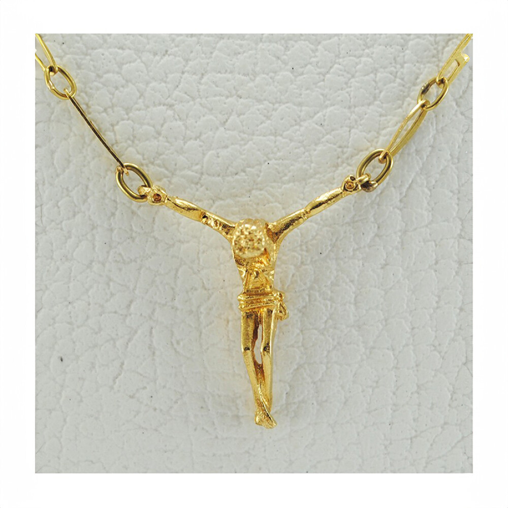 Cadena De Oro 18K Con Cristo Cadena De Oro 18K Con Cristo