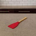 ESPATULA DE SILICONA Y BAMBU MOR Rojo