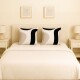 Set x2 funda de almohadones lisa 43 x 43 cm RAYAS NEGRO Y GRIS