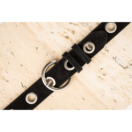 Cinto Cuero Ojales Negro