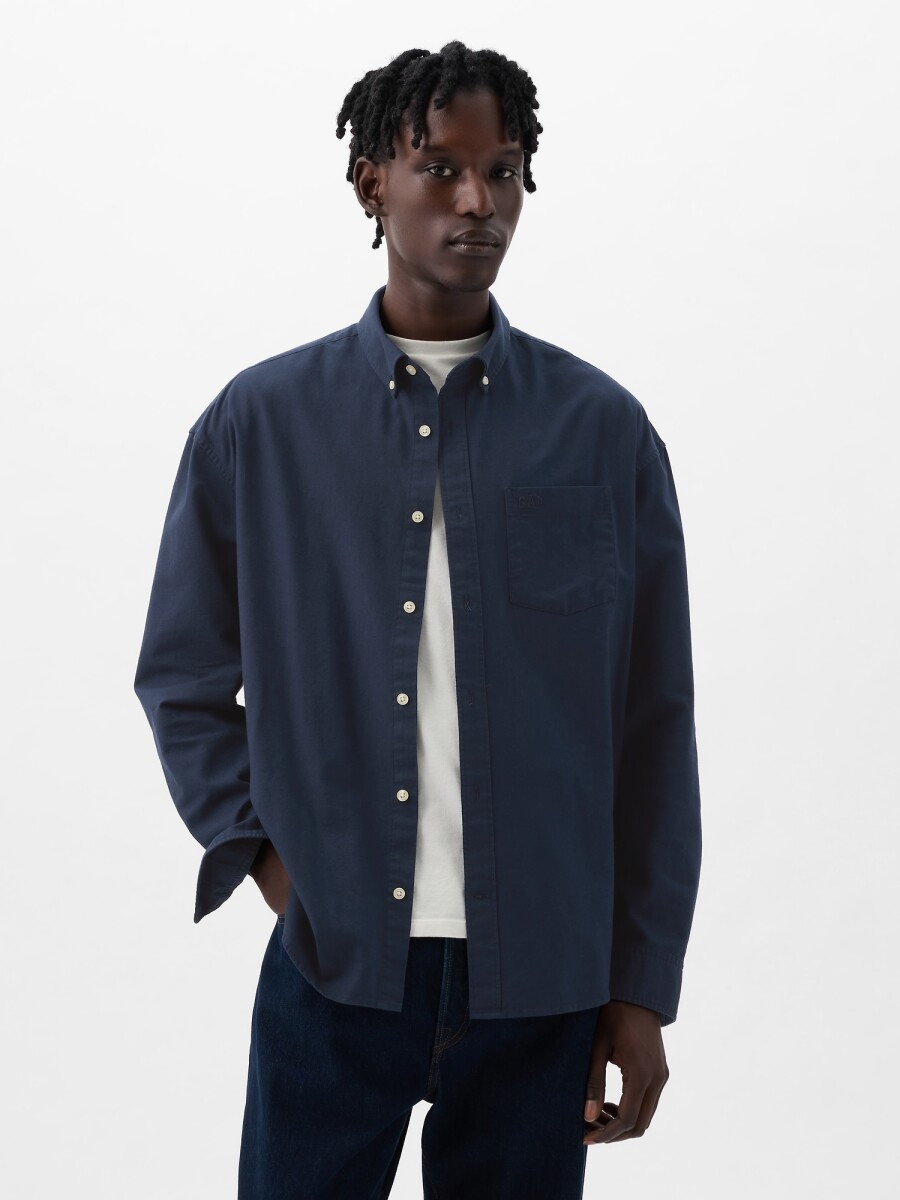 Camisa Oxford Big Shirt Hombre - Tapestry Navy 