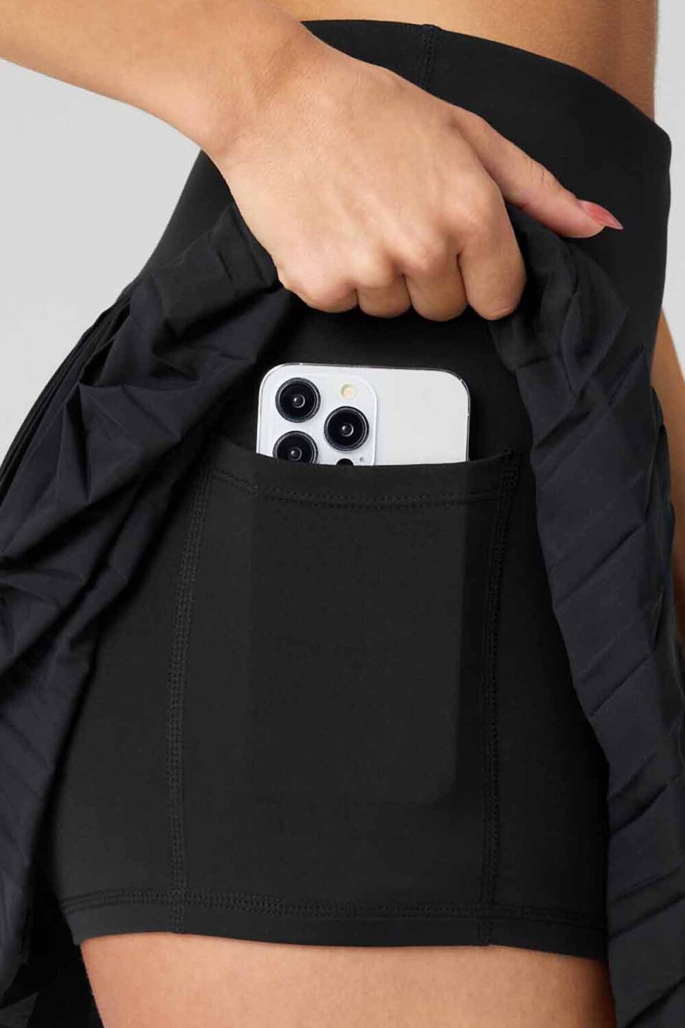 Falda Con Malla Hot Shot Pleated Skirt Classic Mini Mujer Black