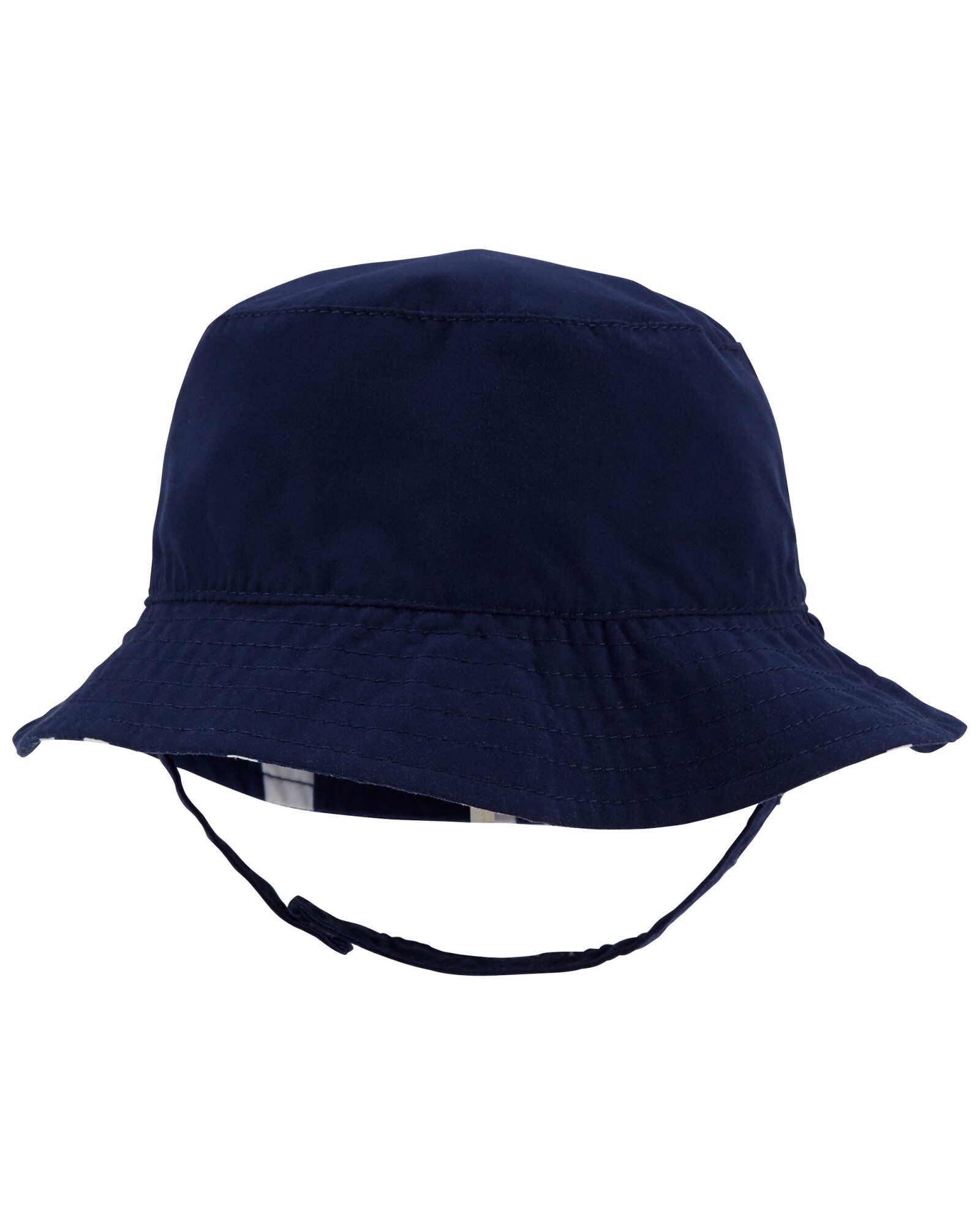 Gorro reversible de algodón con protección UPF 50+ diseño a rayas Gorro reversible de algodón con protección UPF 50+ diseño a rayas