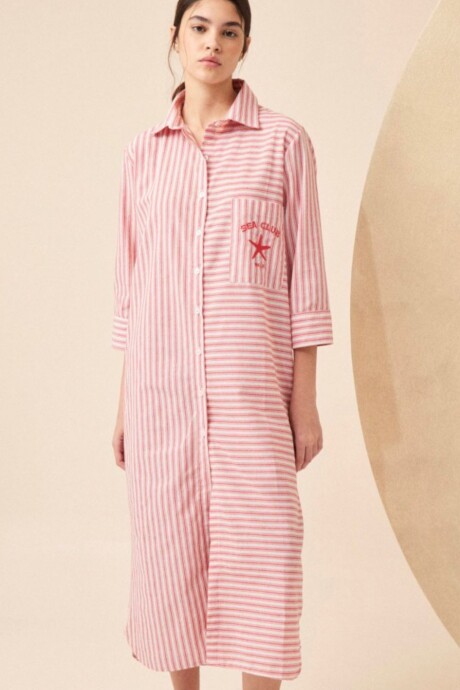 VESTIDO CAMISERO SAILOR ROSA