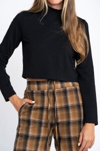 Polera Algodón Elastano Negro