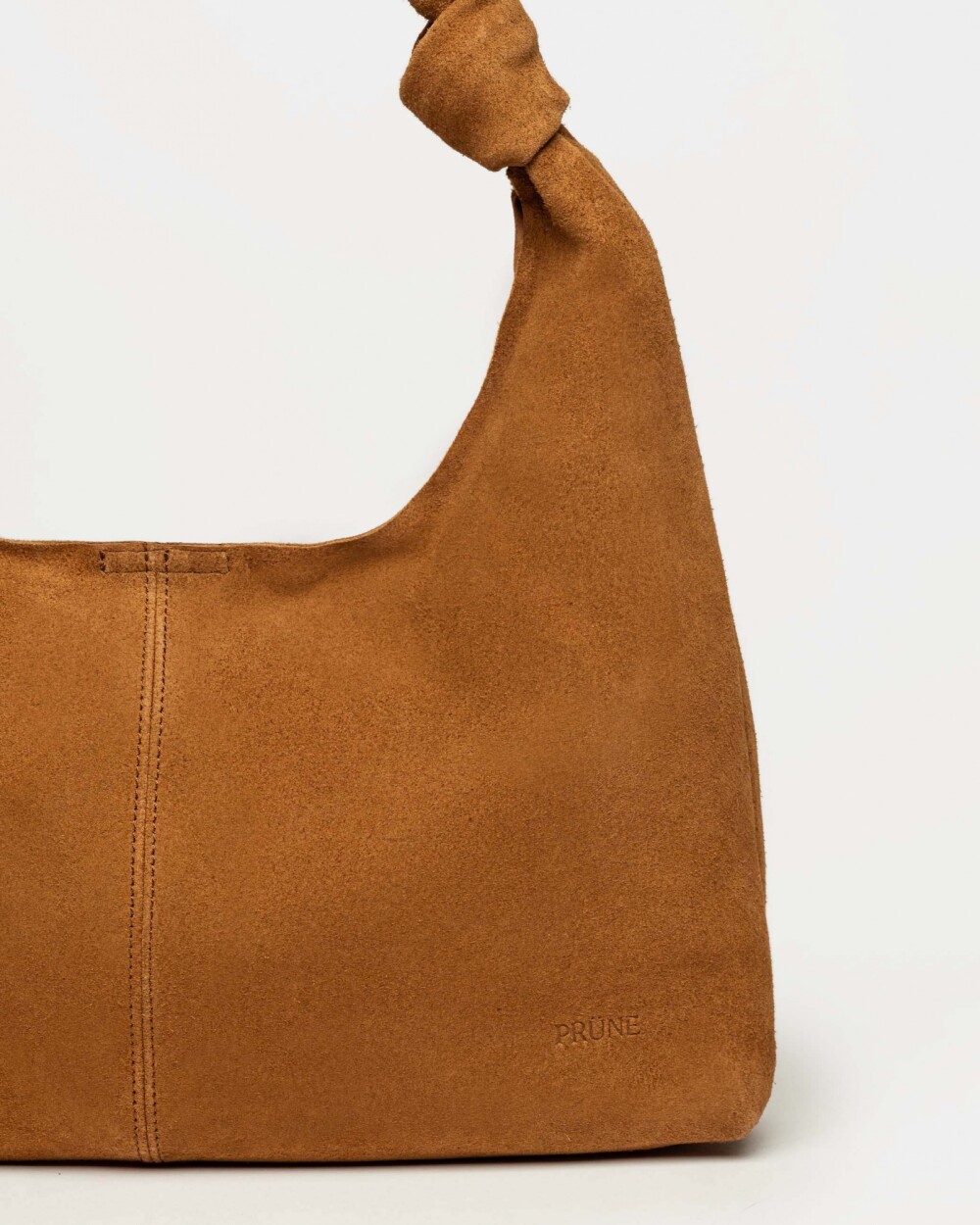 Cartera al hombro Juana en Cuero Gamuza Cuoio