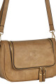 Bandolera c/tarjeteros interiores Beige