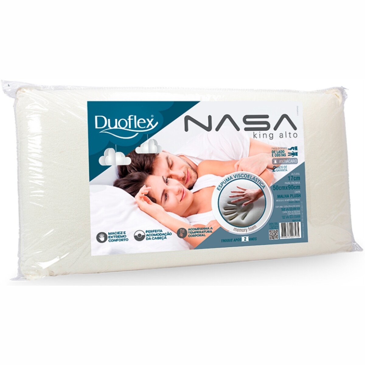 Almohada DF Modelo Nasa Alto King 90cm NN 1016 