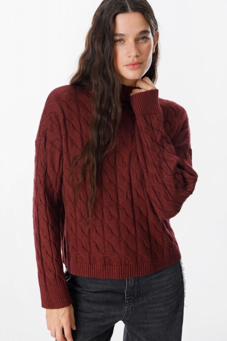 Sweater Liquen Bordeaux