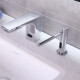 LAVATORIO MONOCOMANDO CON SENSOR Y DISPENSADOR DE JABON CROMADO 000