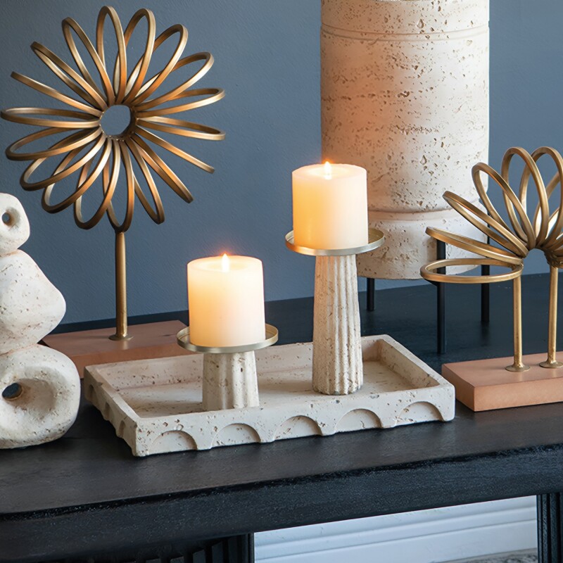 CANDELABRO 10x10x8CM CEMENTO CANDELABRO 10x10x8CM CEMENTO