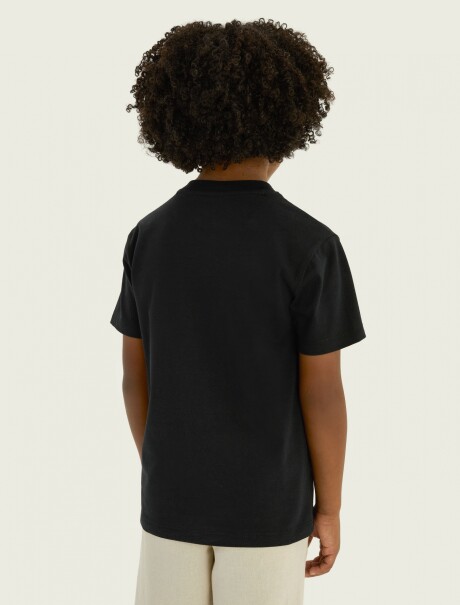 CAMISETA BÁSICA CON ESTAMPA NEGRO