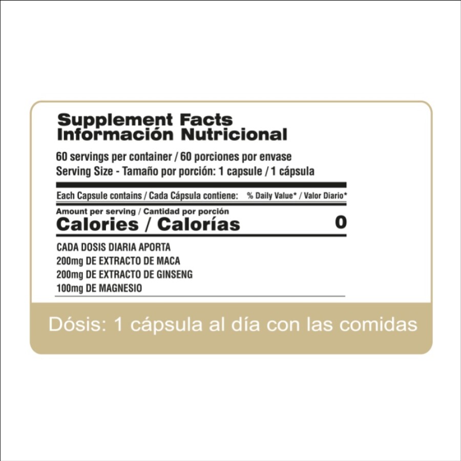 Max Maca y Ginseng + Magnesium Cápsulas - Qualivits Max Maca y Ginseng + Magnesium Cápsulas - Qualivits