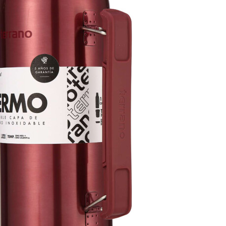 Termo Slim 750Ml. Con Base Silicona Rojo Metalizado