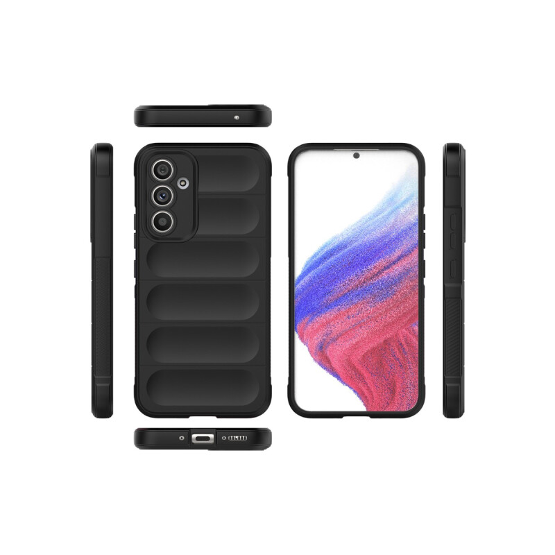 Protector Samsung Galaxy A54 engomado con textura color negro Protector Samsung Galaxy A54 Engomado Con Textura Color Negro