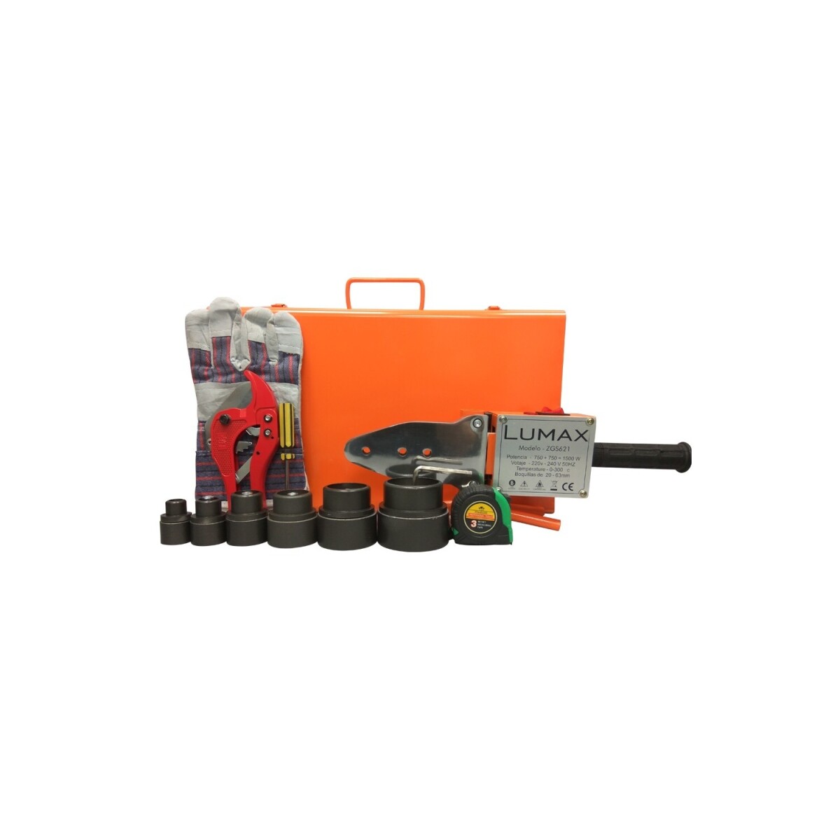Termofusora Lumax 1500W con 12 Accesorios 
