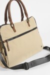 Briefcase para laptop con correa beige