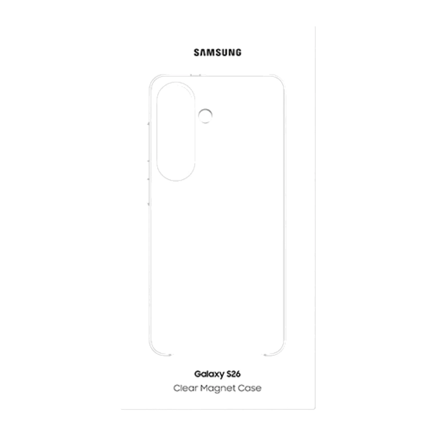 Funda Samsung Clear Magnet Case Transparente para Galaxy S26+