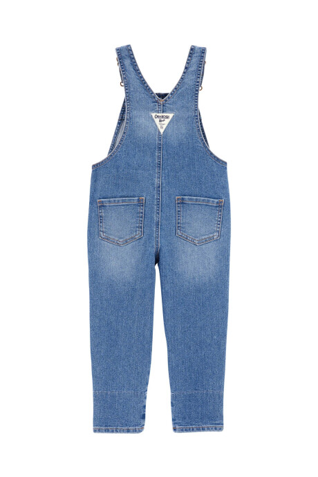 Enterito jean elastizado con forro floral. Talles 2-5T Sin color