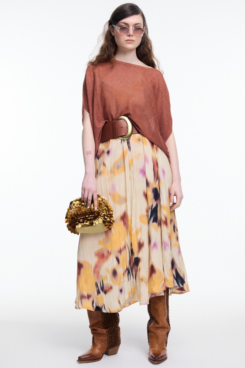 TOP CUADRADO LUREX Cobre
