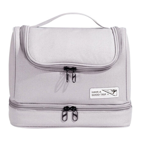 Neceser Organizador Portable de Viaje p/Maquillaje Cosmética Gris