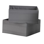 SET 2 ORGANIZADORES TELA GRIS 28x28x13CM SET 2 ORGANIZADORES TELA GRIS 28x28x13CM