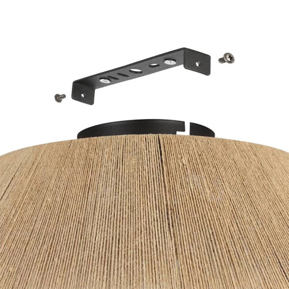 Aplique techo entramado hilo beige Ø480mm ALDERNEY EG4226