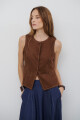 CHALECO SUEDE MARRON